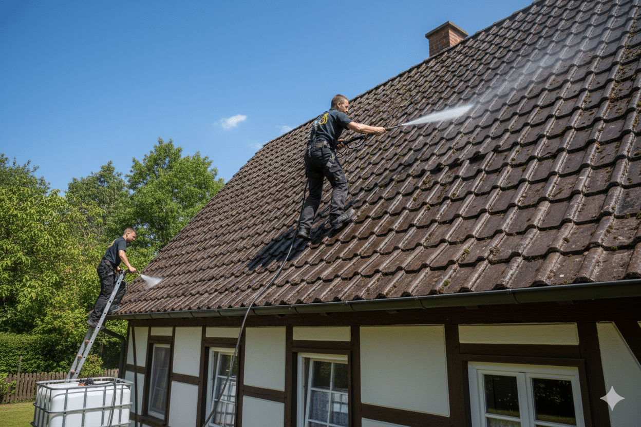 Reinigung von Dach & Dachrinnen